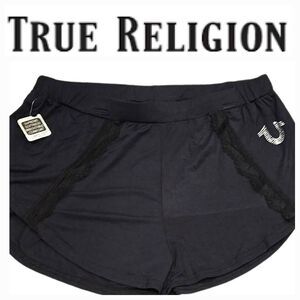 True Religion Rhinestone Horseshoe Logo Lounge Shorts